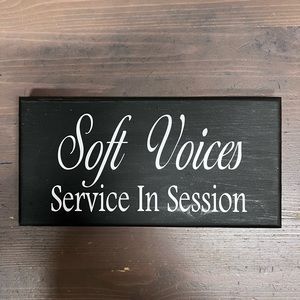 Soft Voices Sign